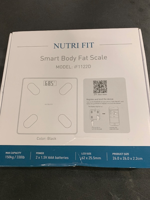 Photo 1 of NUTRI FIT Smart Scale for Body Weight Body Composition Monitor, Bathroom Digital Weighing Scale with BMI, Body Fat, Muscle Mass, Accurate Bluetooth Home User Health Equipment Sync Apps