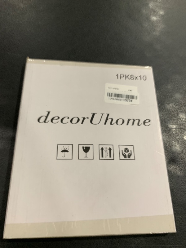 Photo 1 of decorUhome 8x10 Picture Frame, Display Pictures 5x7 with Mat or 8x10 without Mat, Wall & Tabletop Display Photo Frame, Black, 1 Pack