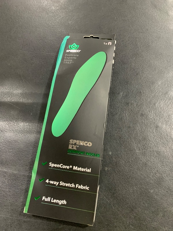 Photo 1 of Spenco Rx Comfort Thin Lightweight Cushioning Orthotic Shoe Insole, Men's 12-13.5