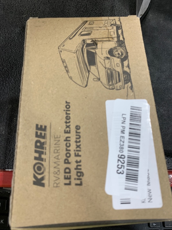 Photo 1 of Kohree 320Lumen LED RV Porch Light Exterior Utility Light 12v Lighting Fixture, Replacement Lighting for RVs, Trailers, Campers, 5th Wheels. White Base, Clear and Amber Lenses Included