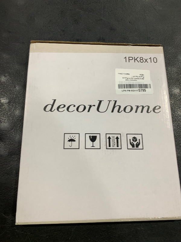 Photo 1 of decorUhome 8x10 Picture Frame, Display Pictures 5x7 with Mat or 8x10 without Mat, Wall & Tabletop Display Photo Frame, Black, 1 Pack