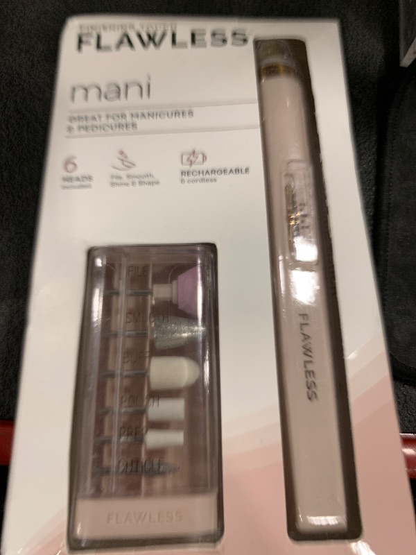 Photo 1 of Finishing Touch Flawless Salon Nails Kit, Electronic Nail File and Full Manicure and Pedicure Tool
