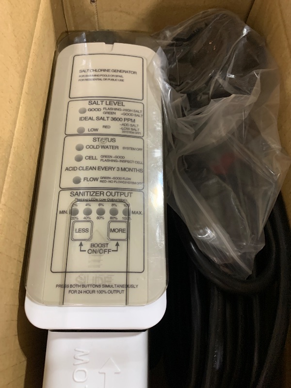 Photo 1 of 520555 Salt Chlorine Generator Cell, Suitable for Pools Up to 40,000 Gallons, Includes 15' Cable 2" PVC Unions