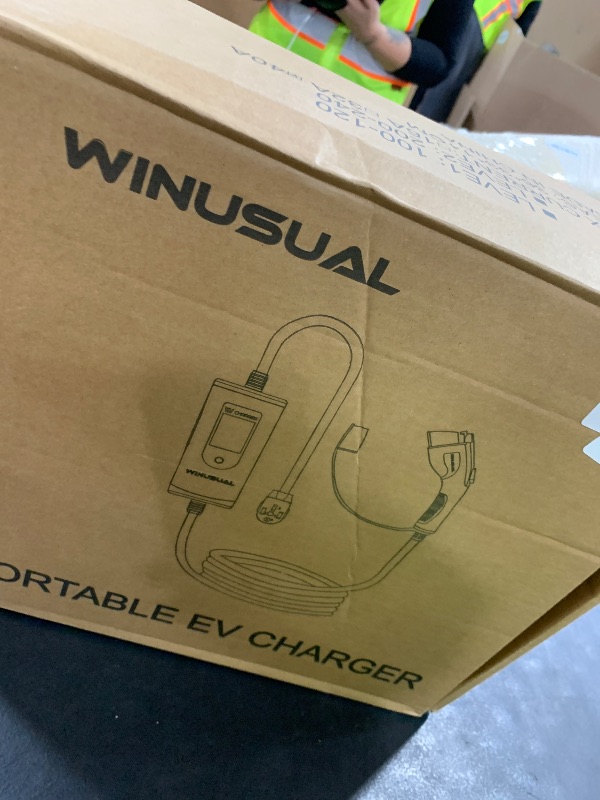 Photo 1 of WINUSUAL 40 amp EV Charger Level 2 & 1 Portable EV Charging Station with 25FT Cable, 240V, NEMA 14-50 Plug with SAE J1772 Fast Charging for Indoor/Outdoor(with Tesla Adapter & NEMA 5-15 Plug)