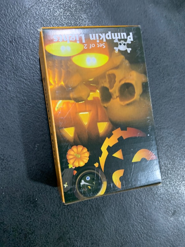 Photo 1 of HOME MOST 2-Pack Halloween Pumpkin Lights with Remote/Timer - Orange Pumpkin Lights LED Battery Operated Halloween Decor - Jack-O-Lantern Outdoor Decorations