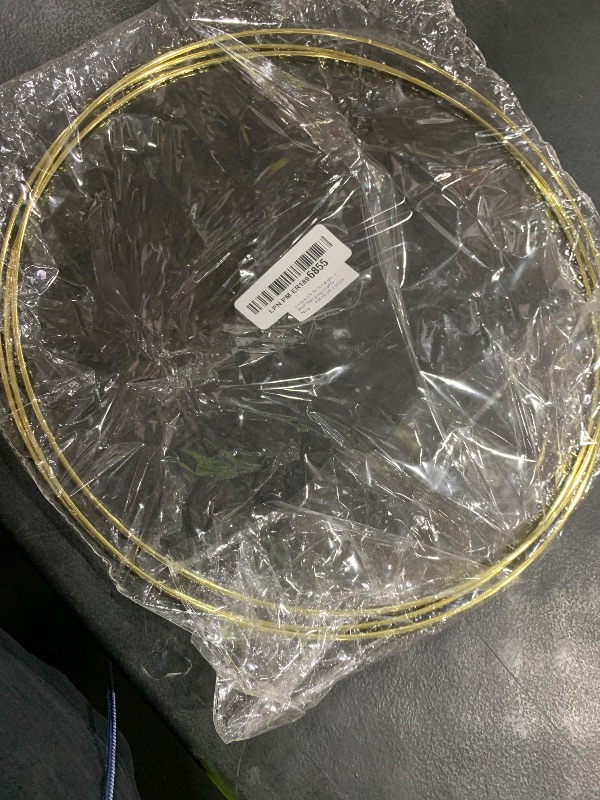 Photo 1 of 3 Pack 14 Inch Large Metal Floral Hoop Wreath Macrame Gold Hoop Rings for Making Wedding Wreath Decor and DIY Dream Catcher Wall Hanging Crafts