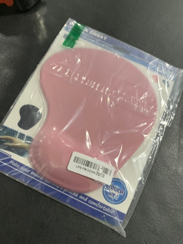 Photo 1 of Office Mousepad with Gel Wrist Support - Ergonomic Gaming Desktop Mouse Pad Wrist Rest - Design Gamepad Mat Rubber Base for Laptop Computer -Silicone Non-Slip Special-Textured Surface (01Pink)