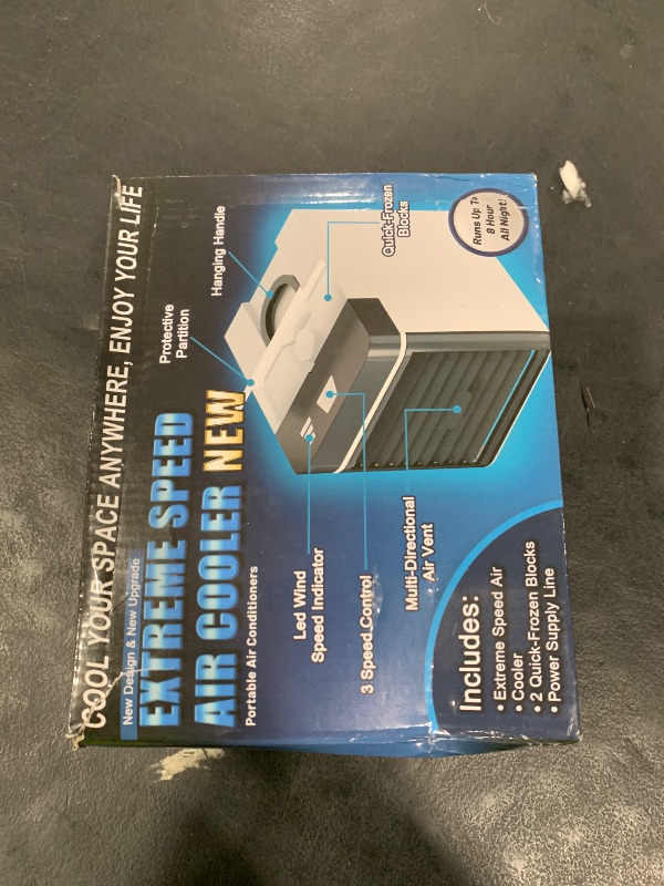 Photo 1 of Portable Air Conditioner with Upgraded Leak-Proof Ice Cooling Technology, Mini Personal Air Cooler with 3 Speeds for Room Office Bedroom Tent Greywhite3
