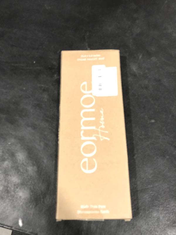 Photo 1 of Eormoe Stone Faucet Mat for Kitchen Sink – Diatomite Drying Stone Mat & Sink Protector, Prevent Moisture – Sink Splash Guard Water-Absorbing Stone Tray for Bathroom Counter [Light Grey,23.6" x 3.9"]