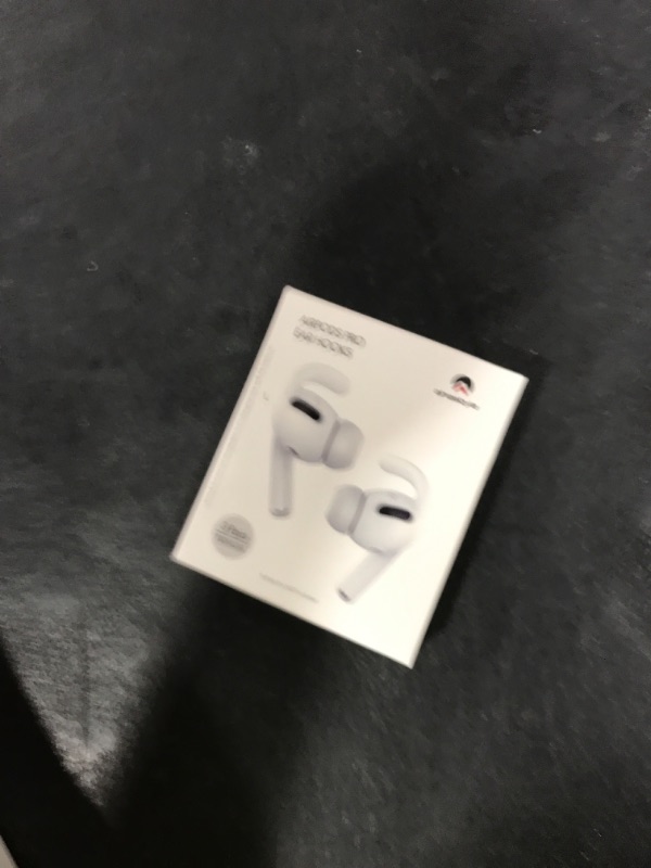 Photo 1 of AhaStyle 3 Pairs AirPods Pro Ear Hooks Covers [Added Storage Pouch] Anti-Slip Ear Covers Accessories Compatible with Apple AirPods Pro (White)