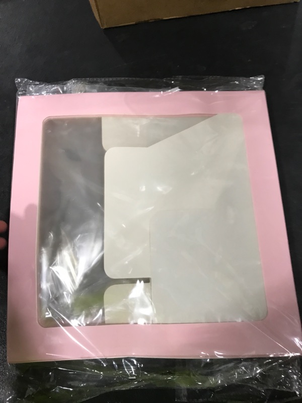 Photo 1 of Ledido Baby Boxes with Letters for Baby Shower Decoration, 4 pcs Clear Baby Balloon Boxes Blocks with LED Fairy String Lights 38 Balloons for Boy Girl Gender Reveal Birthday Party (Pink)