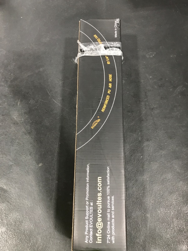 Photo 1 of EVOULTES 1/4 In x 28 Ft Polyurethane Recoil Air Hose, Upgraded Air Compressor Hose with Repairable Bend Restrictor, Air Hose kit w/ 360° Swivel 1/4" NPT Coupler & Brass Quick Connect Air Fittings