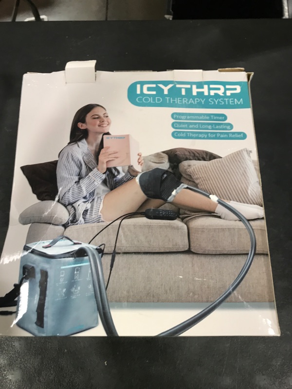 Photo 1 of ICYTHRP Cold Therapy Machine with Programmable Timer, Portable Ice Machine for Knee After Surgery, Knee Replacement Recovery System for Pain Relief w/Compression Pad for Shoulder, Hip and Ankle
