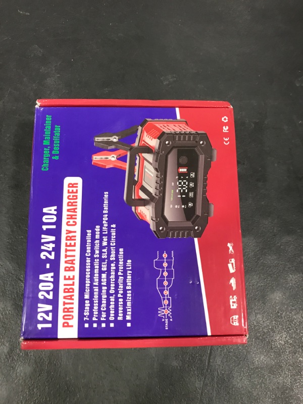 Photo 1 of YONHAN Battery Charger 20A 12V/24V LiFePO4 Lead Acid Fully Automatic Battery Maintainer, Car Battery Trickle Charger Automotive w/Repair, Winter Mode, for AGM, STD, Gel, Deep Cycle Batteries