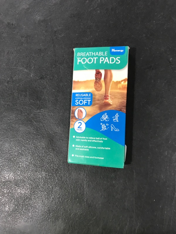 Photo 1 of Homergy Metatarsal Foot Pads for Pain Relief - 4 Pack Soft Gel Reusable Breathable Sleeve Pads, Foot Cushions, Forefoot Cushioning Shoe Supports for Women and Men