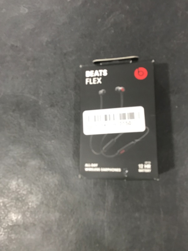 Photo 1 of Beats Flex Wireless Earbuds - Apple W1 Headphone Chip, Magnetic Earphones, Class 1 Bluetooth, 12 Hours of Listening Time, Built-in Microphone - Black