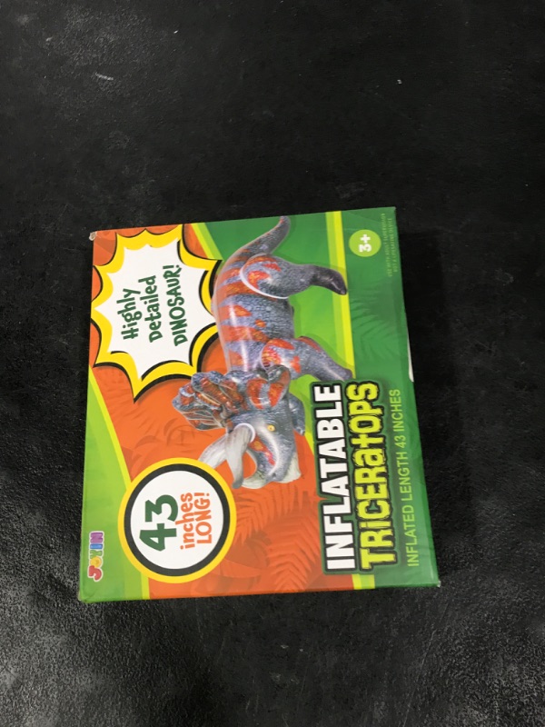 Photo 1 of JOYIN 43" Triceratops Inflatable Dinosaur Toy for Party Decorations, Birthday Party Gift for Kids and Adults