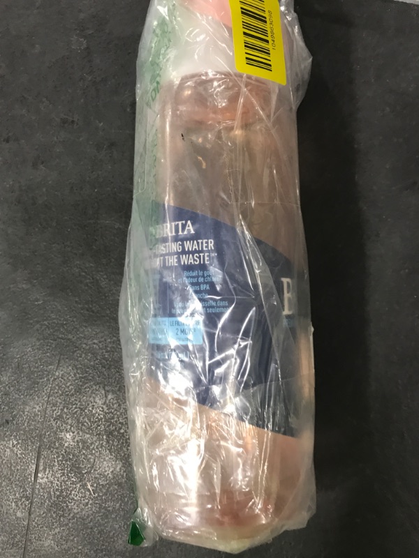 Photo 1 of Brita Hard-Sided Plastic Premium Filtering Water Bottle, BPA-Free, Reusable, Replaces 300 Plastic Water Bottles, Filter Lasts 2 Months or 40 Gallons, Includes 1 Filter, Blush - 26 oz.