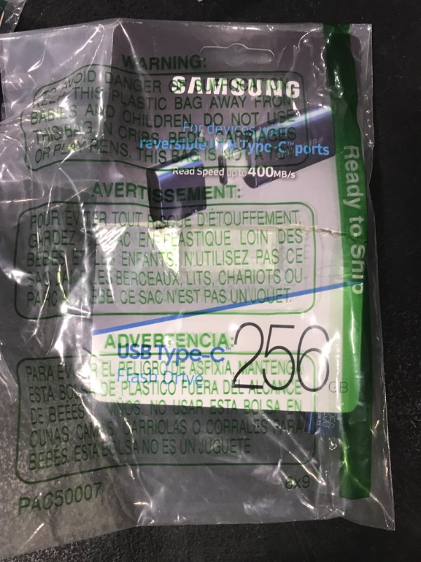 Photo 1 of Samsung Type-C USB Flash Drive, 256GB, Transfers 4GB Files in 11 Secs w/Up to 400MB/s USB 3.2 Gen 1 Read Speeds, Compatible w/USB 3.0/2.0, Waterproof, 2022, Blue, MUF-256DA/AM