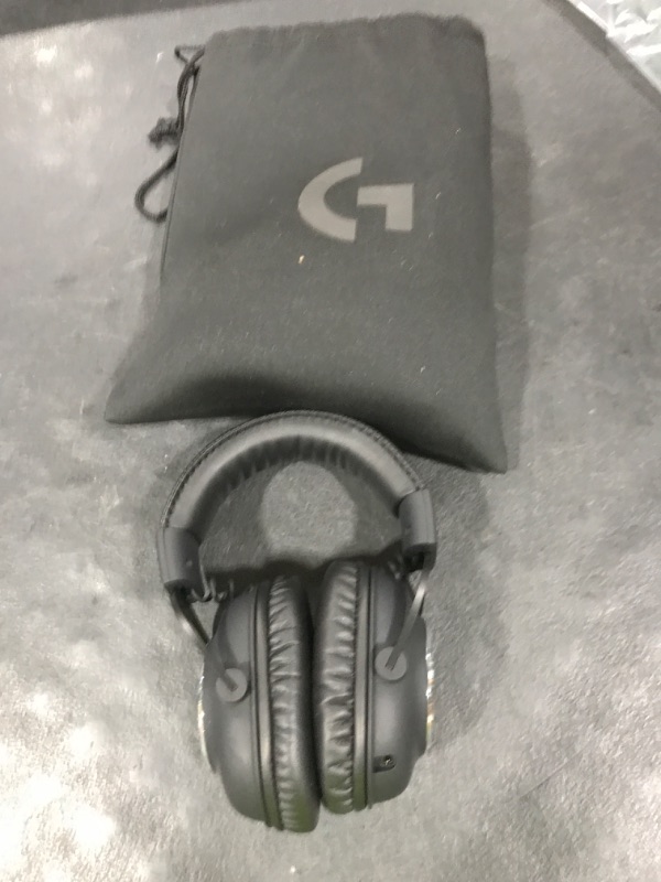 Photo 1 of Logitech G Pro X Wired Gaming Headset: Blue VO!CE Detachable Boom Mic, DTS 7.1, 50 mm Drivers, USB/3.5mm Aux, Spare Memory Foam Ear Pads, USB DAC & Bag Included - Black