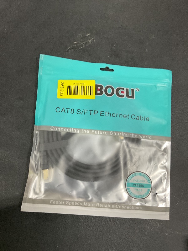 Photo 1 of Cat 8 Ethernet Cable, 1.5Ft 3Ft 6Ft 10Ft 15Ft 20Ft 30Ft 40Ft 50Ft 60Ft 100Ft Heavy Duty High Speed Internet Network Cable, Professional LAN Cable Shielded in Wall, Indoor&Outdoor