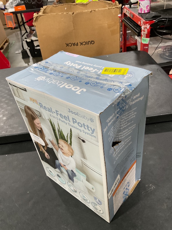 Photo 1 of Real Feel 2-in-1 Potty with Wipes Storage, Flushing Sounds & Disposable Liners - Realistic Toilet - Easy to Clean & Assemble - Jool Baby (Aqua)