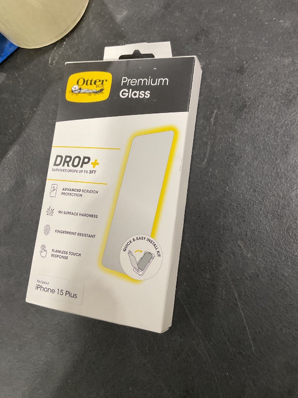 Photo 1 of OtterBox iPhone 15 Plus Premium Glass, Scratch Protection, Flawless Touch Response, Fingerprint Resistant, Easy Installation