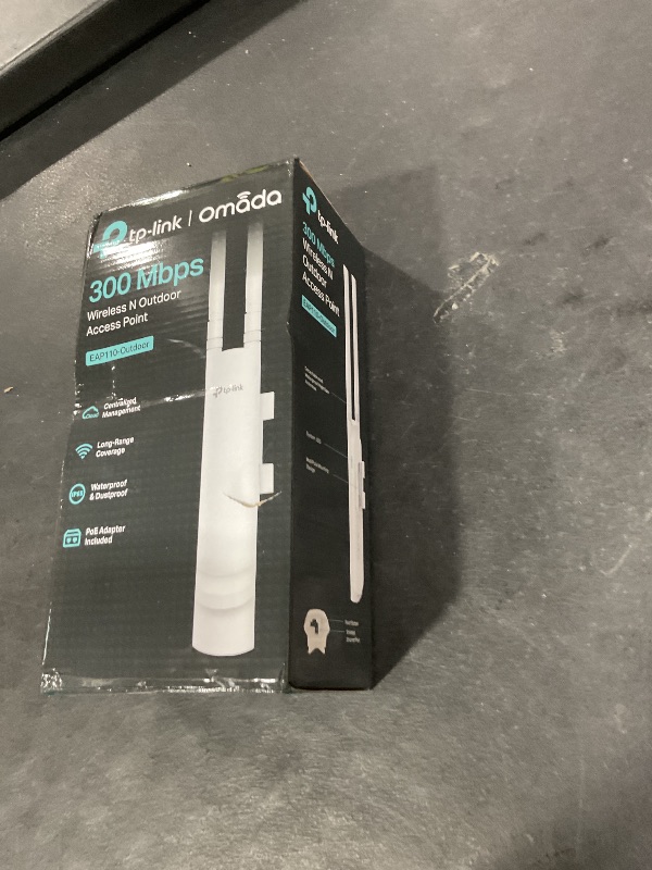 Photo 1 of TP-Link EAP110-Outdoor V3, Omada N300 Wireless Outdoor Access Point, WiFi Coverage Up To 200 Meters, Passive PoE W/ Free PoE Injector, SDN Integrated, Cloud Access & Omada App, White