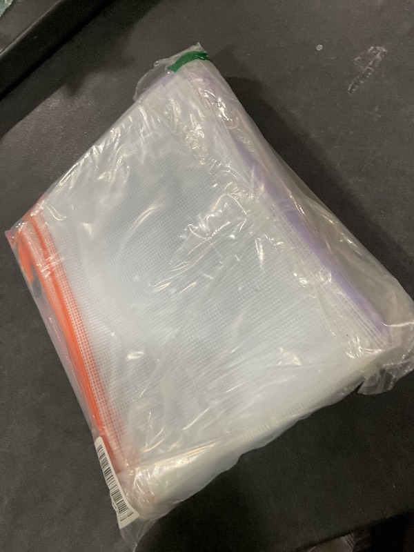 Photo 1 of 64pcs A4 Mesh Zipper Pouch Bags, Mesh Bags with Zipper Bulk, Pouches for Organization, Clear Storage Bags for Classroom, Travel, Office, Board Game