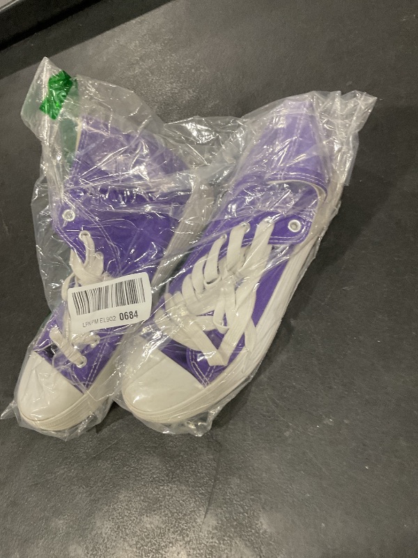 Photo 1 of HYPOCRUTE Womens High Top Sneakers Classic Canvas Shoes for Women Lace Up Canvas Sneakers Casual Tennis Shoes for Walking?Purple,US09?