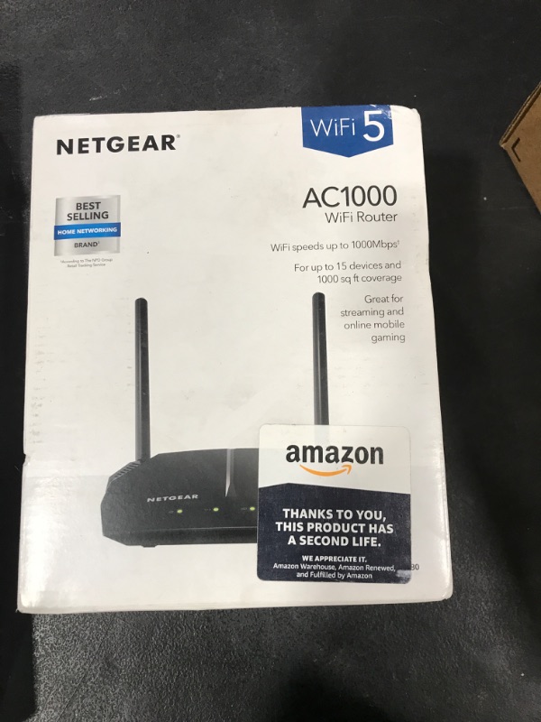 Photo 1 of NETGEAR WiFi Router (R6080) - AC1000 Dual Band Wireless Speed (up to 1000 Mbps) | Up to 1000 sq ft Coverage & 15 Devices | 4 x 10/100 Fast Ethernet Ports
