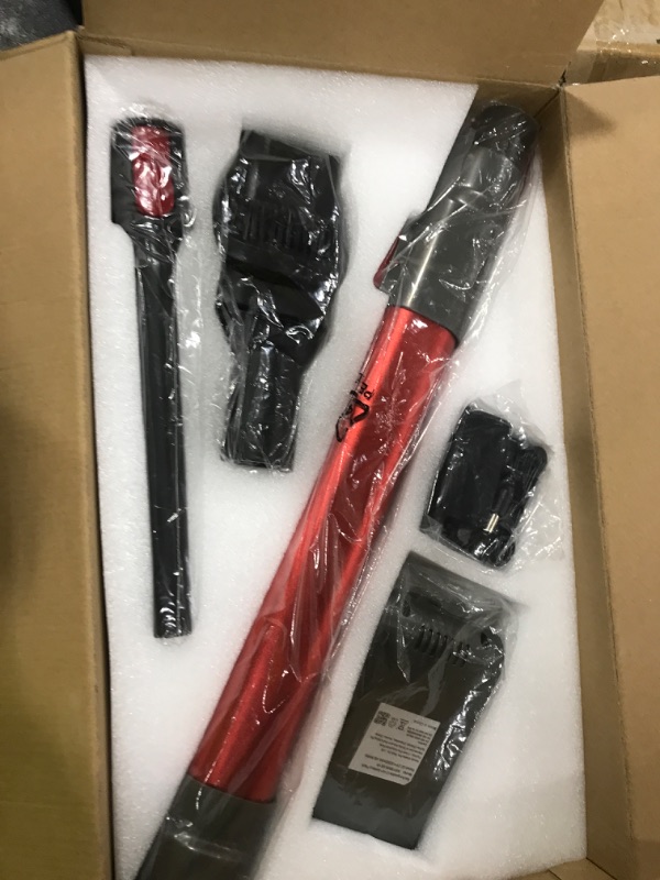 Photo 1 of Cordless Vacuum Cleaner,Vacuum Cleaners for Home with Super Suction,Lightweight Stick Vacuum with 35 Mins Runtime,Rechargeable Cordless Vacuum for Pet Hair, Hardwood Floors(Red)