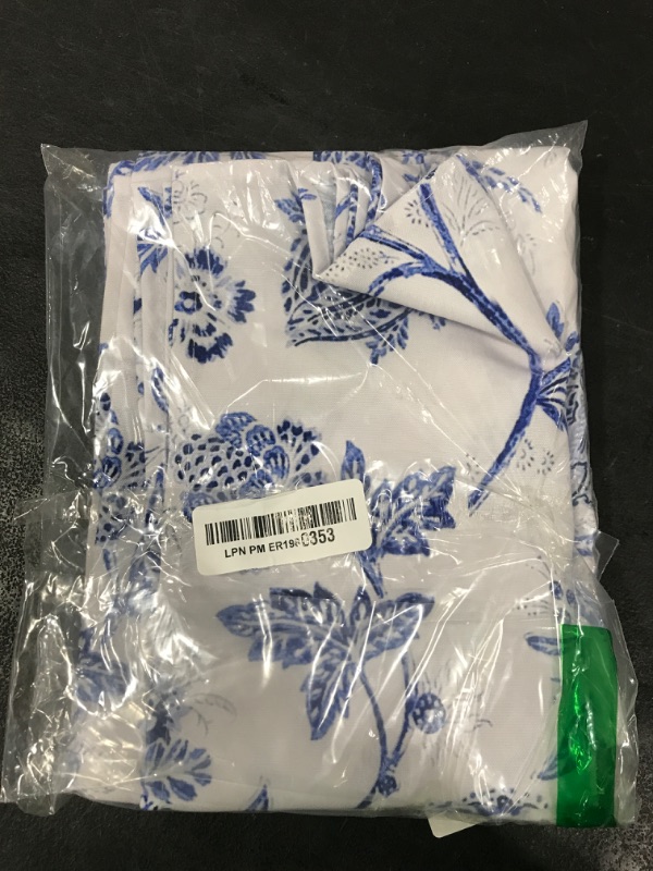 Photo 1 of BLUE FLORAL CURTAINS UNKNOWN SIZE  2 PIECE 