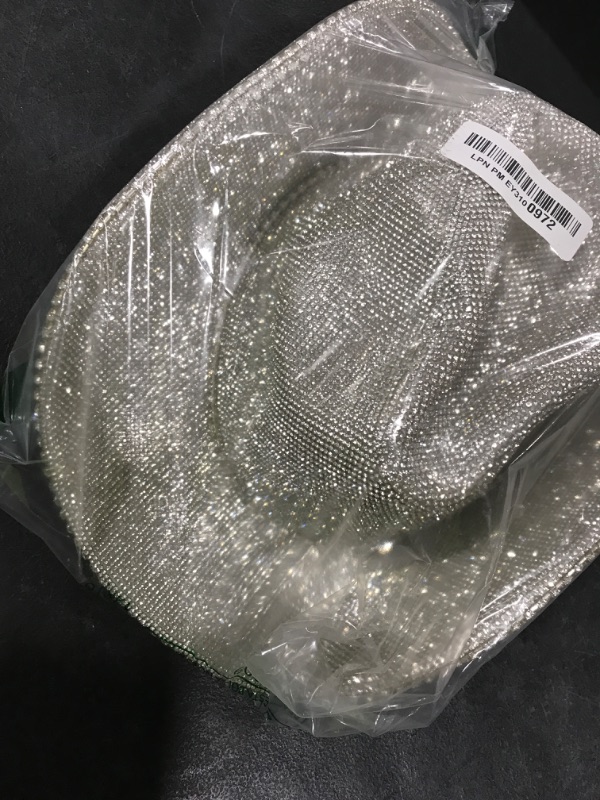 Photo 1 of Hercicy Rhinestone Cowboy Hat with Diamond Fringe Bling Cowgirl Hat With Western Wide for Cosplay Wedding