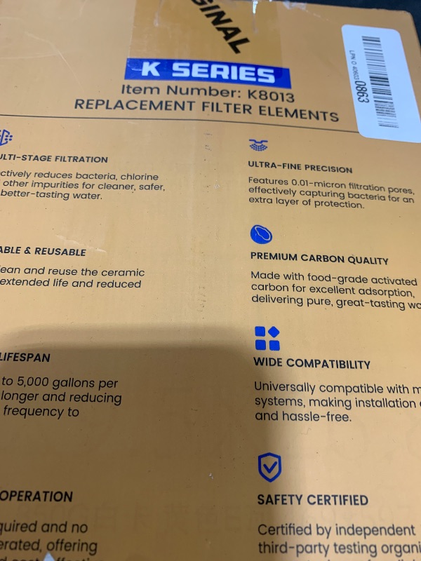Photo 1 of Purewell PF-4 Ceramic 3-Stage Purification Elements, Washable & Reusable, NSF/ANSI 42&372 Certified, Replacement for ProOne®, Berkey®, Purewell® Filters and Water Filter Systems (2 Pack, K Series)