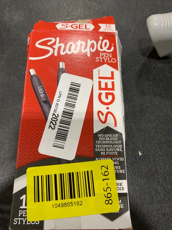 Photo 1 of Sharpie S-Gel Gel Pens, Black Barrel, Medium Point (0.7mm), Black Gel Ink Pens, 12 Count - Home, Office, School, Journaling, Writing, Note-Taking, Teacher Supplies