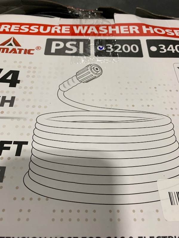 Photo 1 of YAMATIC Pressure Washer Hose 50FT 1/4" M22 Brass Fitting Kink Resistant Power Washer Hose Replacement for Ryobi, Troy Bilt, Greenworks, CRAFTSMAN and more M22 Thread Pressure Washers, 3200 PSI