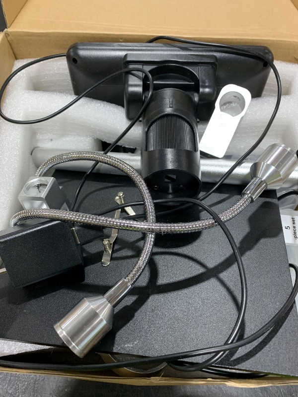Photo 1 of Andonstar AD246S-M HDMI Digital Microscope 2000x for Adults, 3 Lens 2160P UHD Video Record, 7 Inch LCD Soldering Microscope for Electronics Repair, Error Coins, Pro Boom Arm Stand, Windows Compatible