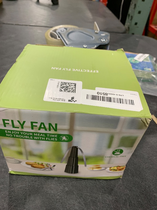 Photo 1 of Fly Fans for Tables, Fly Fan Outdoor Indoor Keep Flies Away, Table Top Spinner with Holographic Blades, Flies Deterrent for Picnic, Restaurant, Party, Home, BBQ (4 Pack)