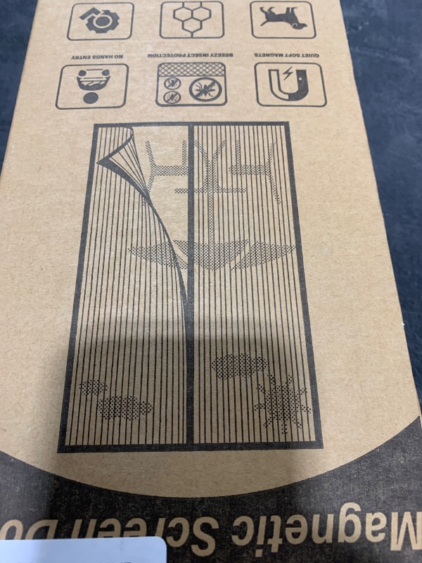 Photo 1 of Magnetic Screen Door?Screen Door Mesh?Keep Bugs Out, Heavy-Duty Mesh Curtain,Pet and Kid Friendly, Works with Front Doors, Sliding Doors?34 x 82 Inch ?Black