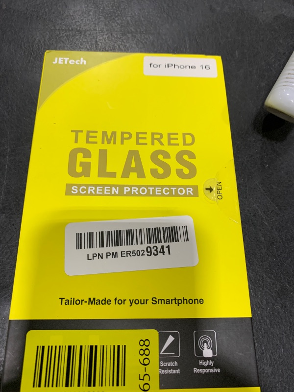Photo 1 of JETech Screen Protector for iPhone 16 6.1-Inch, Tempered Glass Film with Easy Installation Tool, Case-Friendly, HD Clear, 3-Pack