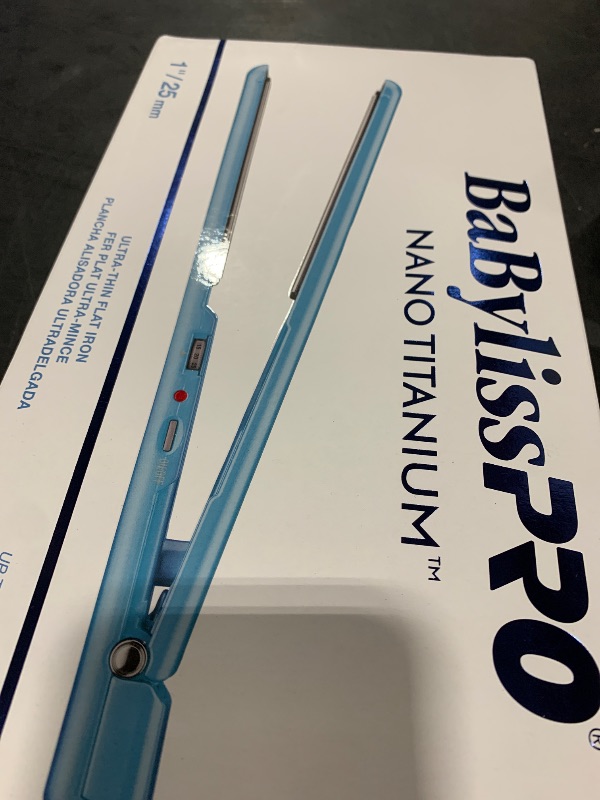 Photo 1 of BaBylissPRO Nano Titanium Flat Iron Hair Straightener , 1/2" Ultra- Thin Hair Straightener Iron for Professional Salon Results and All Hair Types
