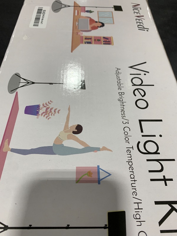 Photo 1 of 2-Pack LED Video Light Kit, NiceVeedi Studio Light, 2800-6500K Dimmable Photography Lighting Kit with Tripod Stand&Phone Holder, 73" Stream Light for Video Recording, Game Streaming, YouTube