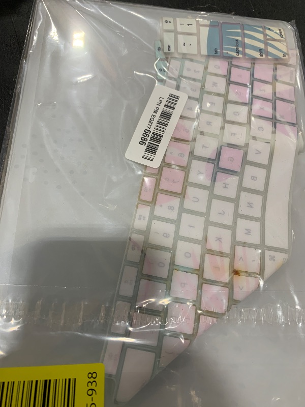 Photo 1 of HOHAIYOO Compatible with MacBook Air 13.6 inch Case 2025 2024 2023 2022 Release M4 A3240 M3 A3113 M2 A2681 with Touch ID, Plastic Hard Shell Case&Keyboard Cover&Screen Film&Webcam Cover, Line Flower