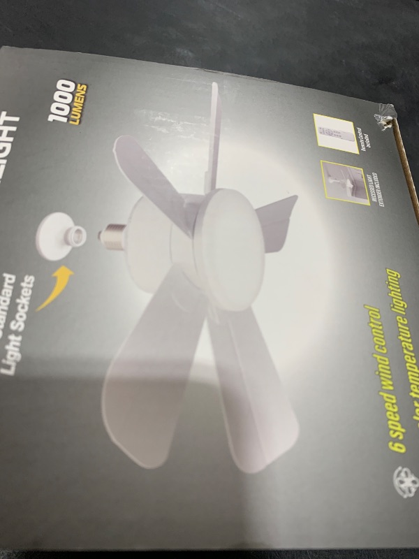 Photo 1 of OKYUK Ceiling Fans with Lights,17in Small Ceiling Fan ceiling fans with and remote, with 6-Speeds, definite time, Dimmable LED, E26/E27 Base, for Bedroom, Kitchen, Living Room,Garage Fan (Brown)