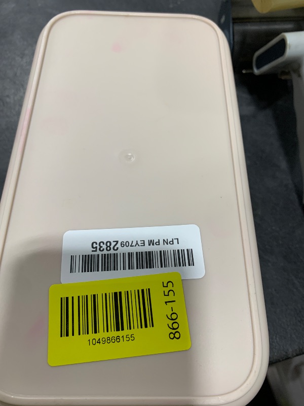 Photo 1 of Lockable Storage Box,Medicine Lock Box Travel Case,Refrigerator Bin Container for Food,Medicines,Snacks,Locking Mobile Cell Phone Device Jail,Small Lockbox for Office,Home,School,Father Gift (Cream)