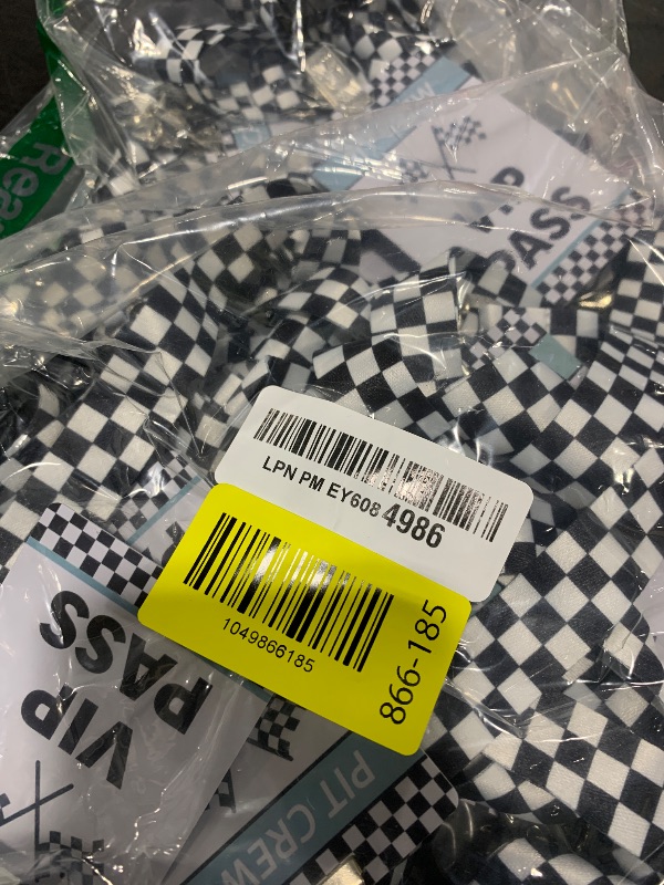Photo 1 of MotiMind 30 Sets Vintage Racing VIP Pass Cards with Checkered Racing Lanyards Bulk PVC Retro Vintage VIP Pass Cards with White and Black Lanyards for Race Car Birthday Party Fast One Party Supplies