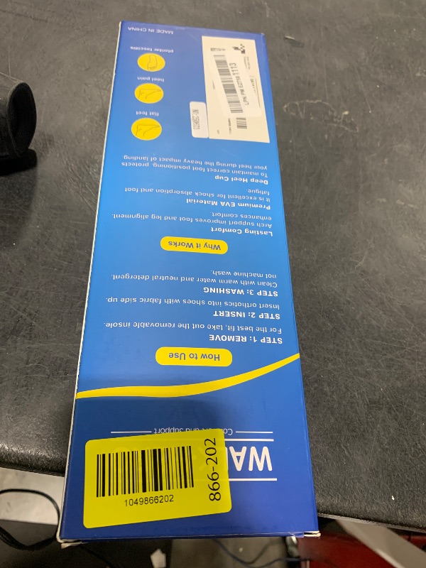 Photo 1 of Plantar Fasciitis Insoles for Men Women - Orthotics Inserts, Shoe Insoles Arch Support Flat Feet Inserts Work Boot Insoles for Standing All Day (Mens 10-10 1/2 | Womens 12-12 1/2)