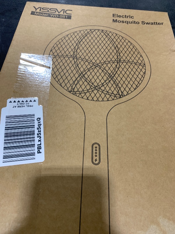 Photo 1 of YISSVIC Electric Fly Swatter Bug Zapper Racket Dual Modes Mosquito Killer with Purple Mosquito Light Rechargeable for Indoor Home Office Backyard Patio Camping