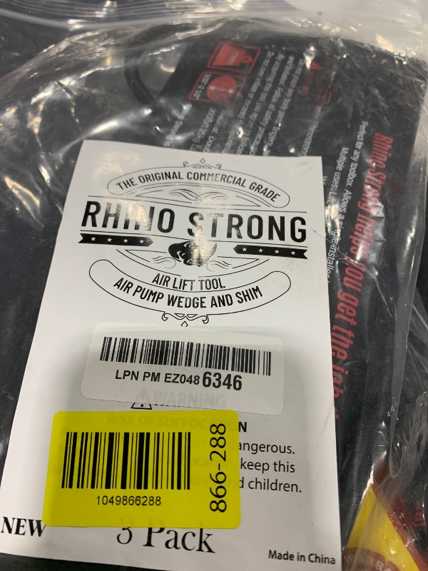 Photo 1 of The Original Rhino Strong Commercial Grade Air Wedge Bag Pump Professional Leveling Kit & Alignment Tool Inflatable Shim Bag 3 Piece (Small, Medium, Large). 3 sizes for all of your individual needs.